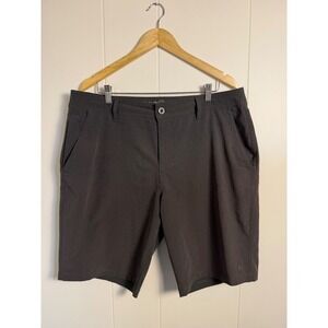 Hang Ten Hybrid Shorts 36 Charcoal Gray Crosshatch Performance Tech